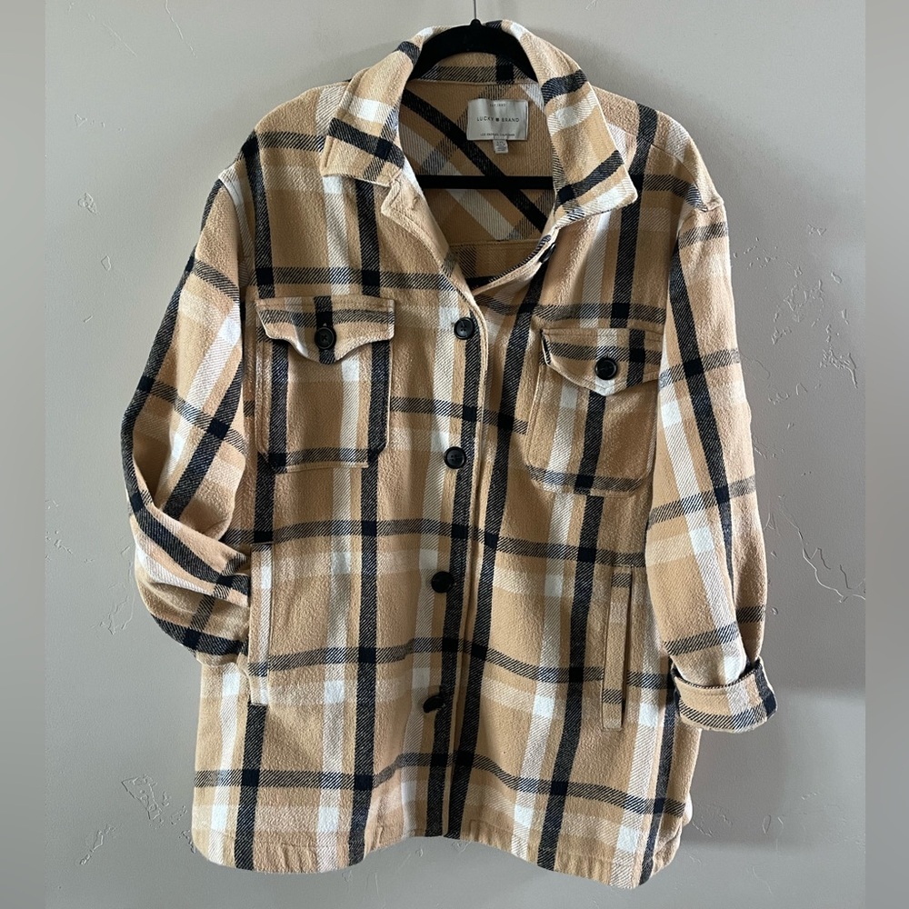 NWOT Lucky Brand Oversized Plaid Shacket